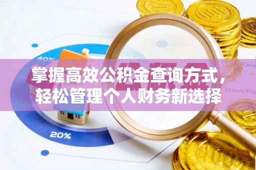 腾冲掌握高效公积金查询方式，轻松管理个人财务新选择