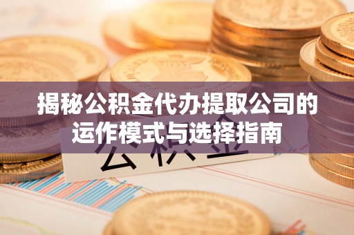 腾冲揭秘公积金代办提取公司的运作模式与选择指南