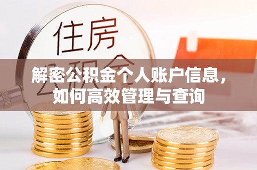 腾冲解密公积金个人账户信息，如何高效管理与查询