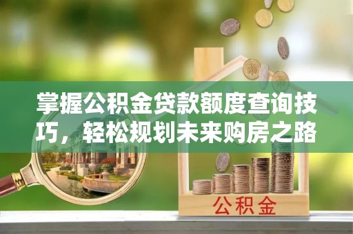 腾冲掌握公积金贷款额度查询技巧，轻松规划未来购房之路